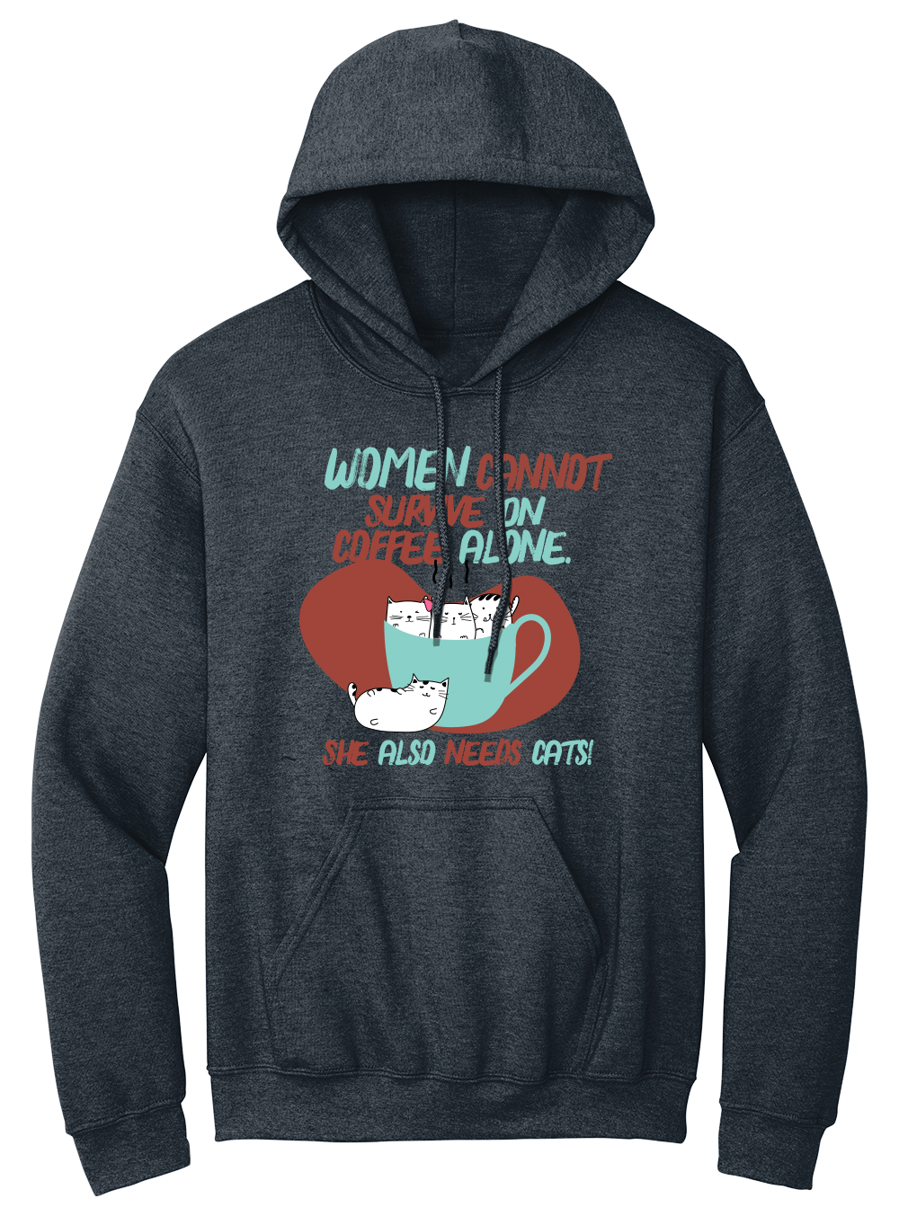 Women and Coffee and Cats Hoodie