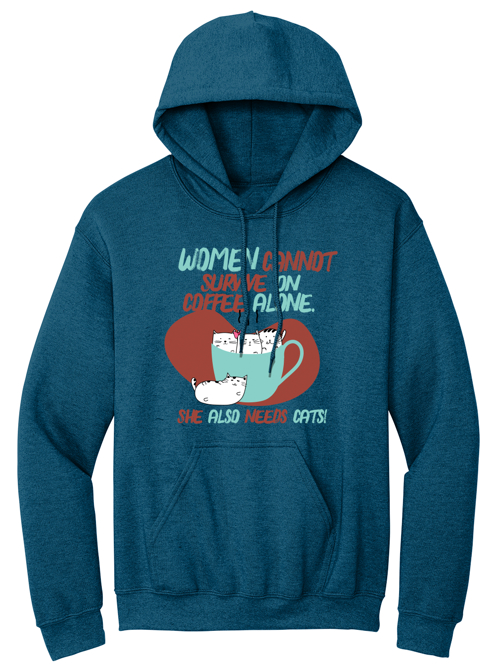 Women and Coffee and Cats Hoodie